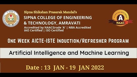 Day 3 Session 1: AICTE-ISTE Induction/Refresher Program 2021-22 on AI/ML