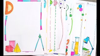 SCIENCE| 30 AMAZING SCIENCE BORDER DESIGNS| COMPILATION| BORDER DESIGNS ON PAPER|