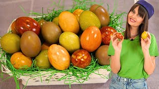 PAINTING EGGS For Easter With Natural Colors  Marbled Eggs