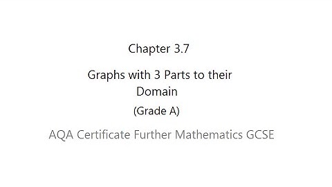 AQA Certificate Further Mathematics GCSE: Chapter 3.7 Graphs with 3 Domains (Grade A)