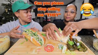 CALLING MY WIFE THEM/THEY TO SEE HOW SHE REACTS MUKBANG PRANK