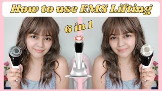 How to use EMS Lifting Skincare Device l 6 in 1 Multifunction l English Sub.