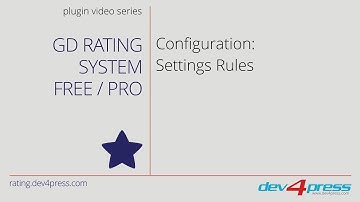 GD Rating System: Configuration - Settings Rules