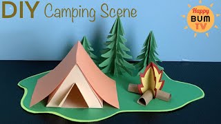 DIY 3D CAMPING SCENE I HOME DECOR IDEAS I EASY DIY PAPER CRAFTS