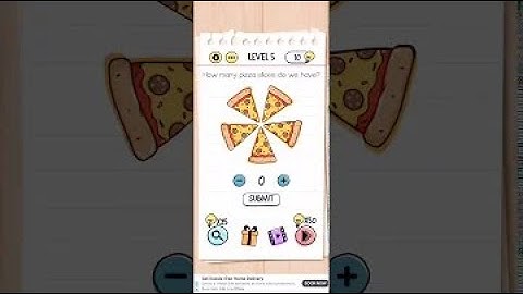 Brain Test Level 5 Solution - How many Pizza Slices Do We Have?