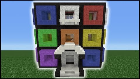 Minecraft Tutorial: How To Make A Rubiks Cube House