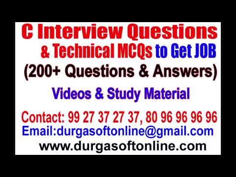 C Interview Questions & Technical MCQs to Get JOB | Videos & Materials