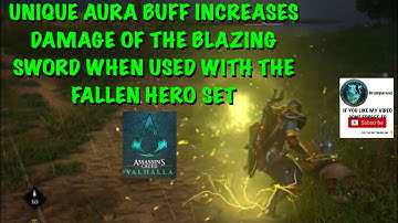 UNIQUE AURA BUFF INCREASES DAMAGE OF THE BLAZING SWORD WHEN USED WITH THE FALLEN HERO SET ACVALHALLA