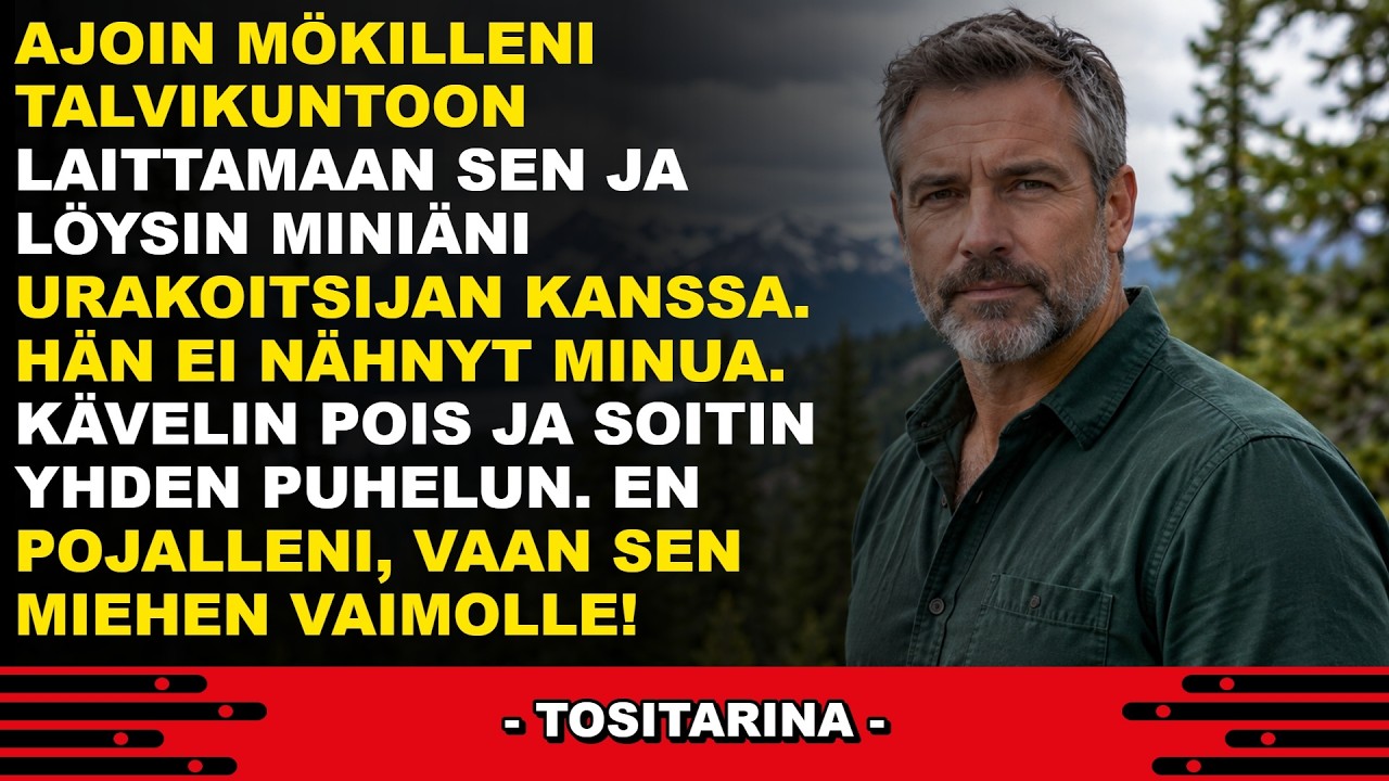 Naapurin auto seisoi mökkini edessä, minun paikallani, jonne kukaan ei koskaan tullut ilmoittamatta. Olin ajanut samaa soratietä 43 talvea. Isäni rakensi takakuistin samana vuonna kun synnyin,...