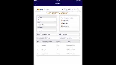 How to email and save a JSA to your device