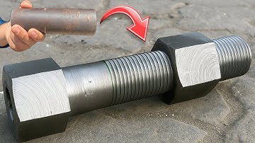 How to Make a Massive Big Bolt & Nut from Scratch || Making a Giant Bolt & Nut on Lathe Machine