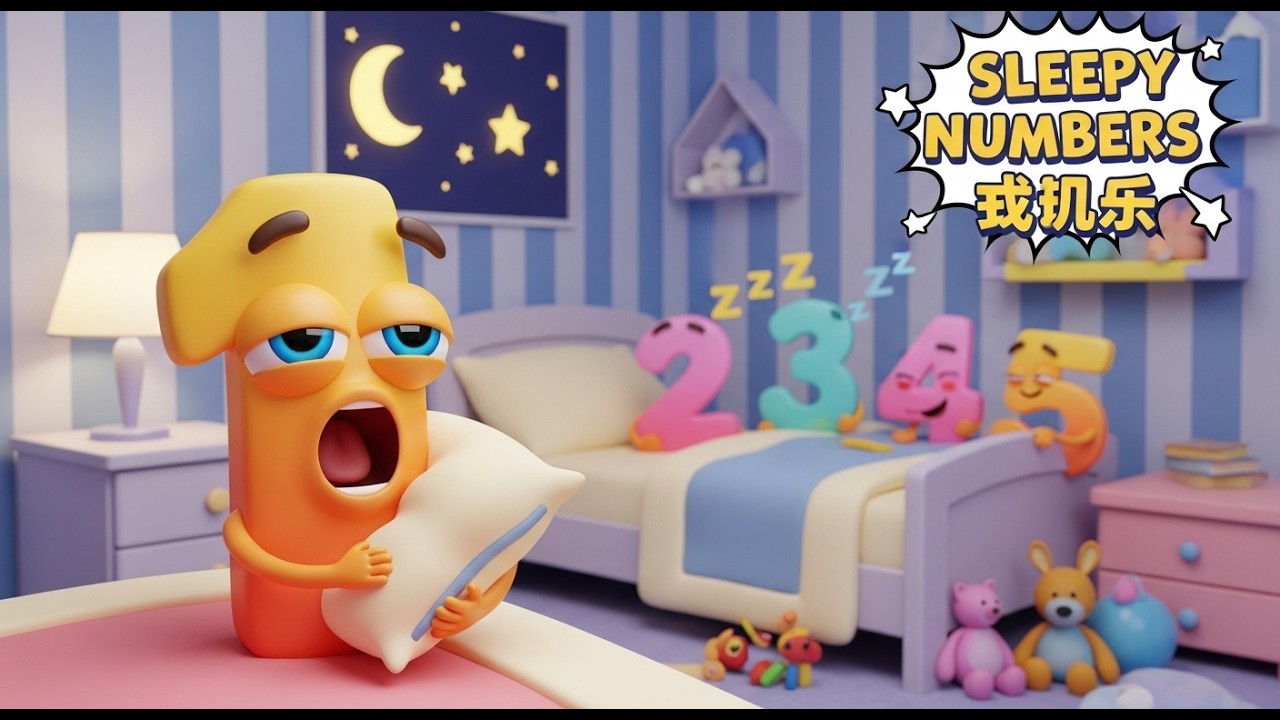 сонные цифры — спокойной ночи 🔢🌙✨ | колыбельная для малышей и спокойный сон