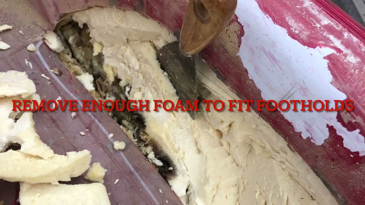 Yamaha Superjet footholds install and Refoam