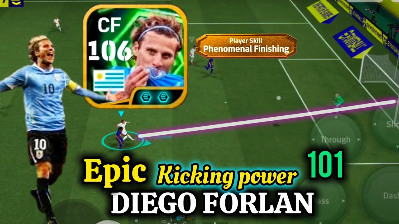 Diego Forlan 106 Epic Card Review~ GLITCH STRIKER OF EFOOTBALL 2026😮‍💨☠️