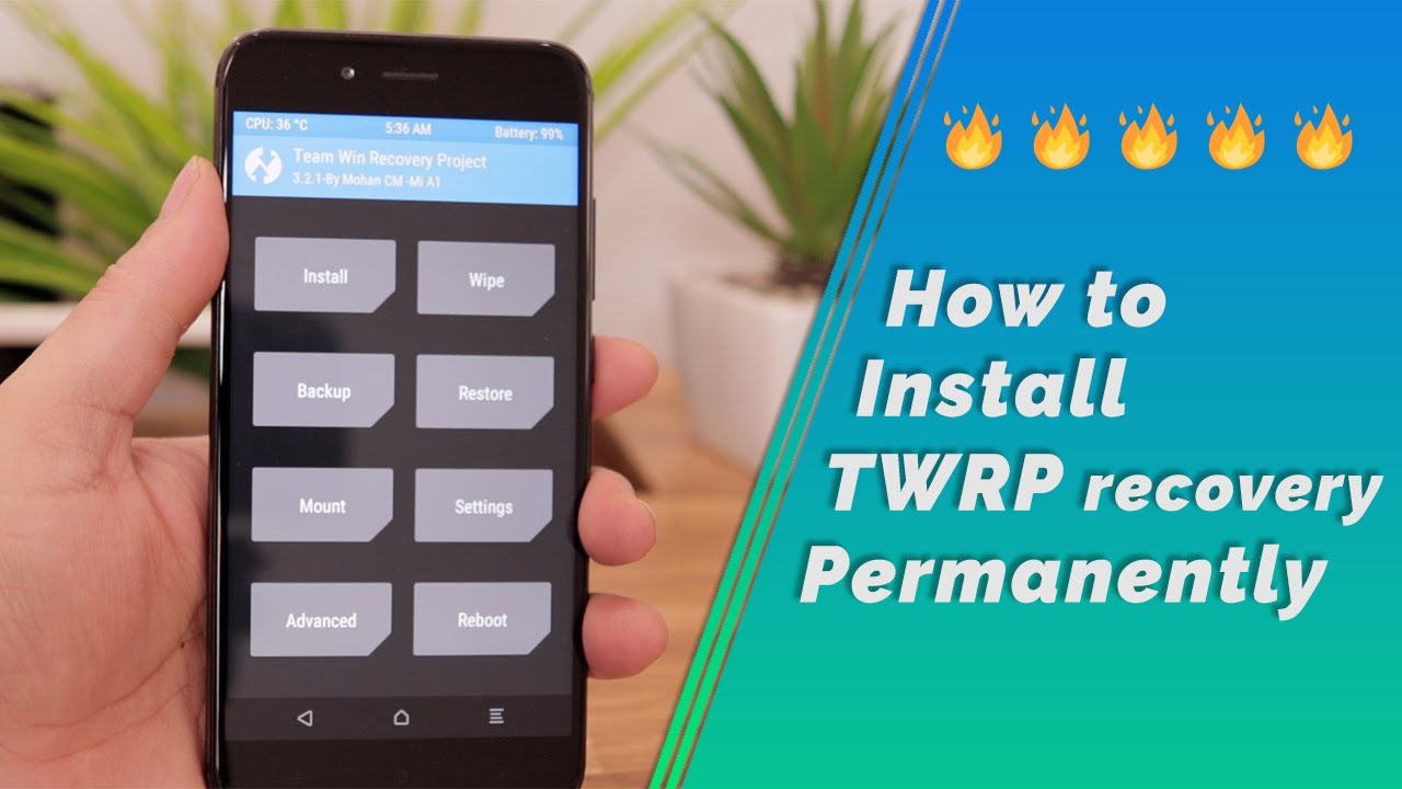 Mi A1 How To Install Twrp Recovery Permanently Youtube