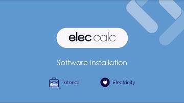 elec calc tutorial - Software installation