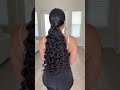 Wedding hair with the help of @curlyheaven Wavy Ponytail 26” Inches #weddinghairstyles
