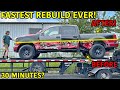 We Rebuilt A Wrecked 2022 Ford F-250 In 30 MINUTES!!!