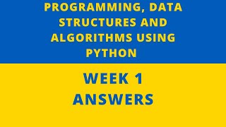 Programming, Data Structures and Algorithms using Python || NPTEL week 1 Assignment answer || #nptel