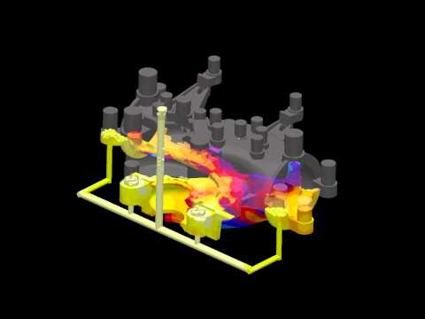 Magma Flow Simulation - Temperature