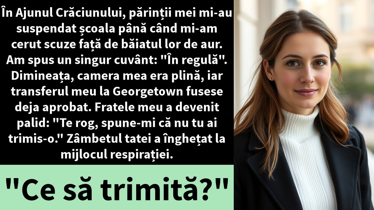 Την παραμονή των Χριστουγέννων, οι γονείς μου ανέστειλαν τη φοίτησή μου στο σχολείο μέχρι να ζητήσω