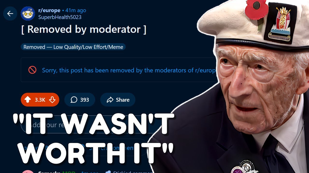 Reddit Just CENSORED British World War 2 Veteran...