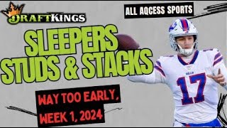 NFL Draftkings: Sleepers Studs Stacks Week 1, 2024