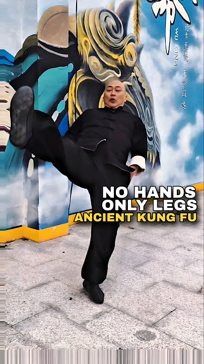 Ancient Kung Fu Leg Technique |  Veteran Master Fights Without Hands #kick