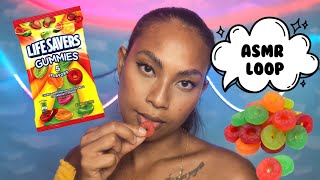 ASMR Eating Lifesaver Gummies , Video Loop , Tingles For Sleep