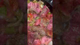 COOKING WITH PEACH 🍑 HOMEMADE DIRTY STEAK 🥩 & SHRIMP 🦐 PASTA 🤤🤤🤤 image