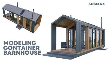 3dsmax Modeling Container Barnhouse ARCHVIZ
