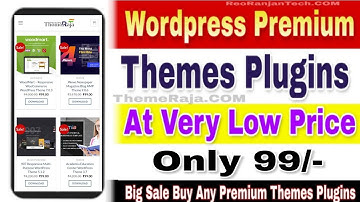 ThemeRaja Review Big Sale 90% Discount - GPL Themes Plugins Only 99/- Buy Any Premium Membership