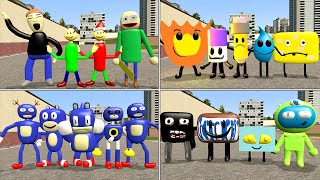 WHICH ARMY IS STRONGER? from 3D SANIC CLONES MEMES in Garry's Mod! (BALDI, RANDOM, BFDI, SANIC)