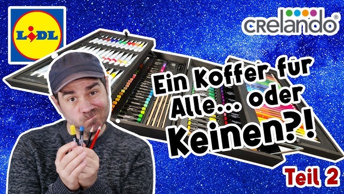 LIDL Verkauft Einen 174-teiligen Künstler-Malkoffer - für 39 99€ (Teil 1:  flüssige Farben, Crelando) - YouTube