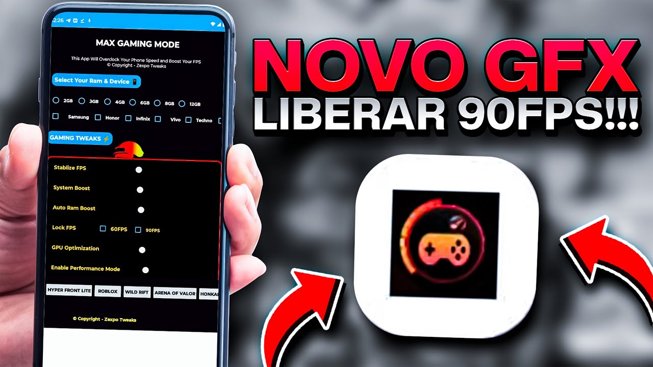 Gfx Novocom COMO LIBERAR ATÉ 90FPS EM JOGOS ATRAVÉS DO NOVO GFX TOOL NO CELULAR 📲 ...