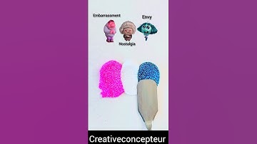 Ennui or Fear ? Guess the mixed color #insideout2 #shorts #colormixing #satisfying #nostalgia