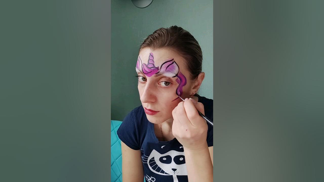 Аквагрим Единорожка для потока. - YouTube
