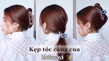 Hướng Dẫn Kẹp Tóc Càng Cua Hottrend Cực Dễ Dàng | Easy claw clip hairstyle | Hồng Beauty