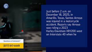 Santos Arroyo Injured in Motorcycle Crash on Interstate 40 in Amarillo, TX