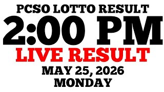 Lotto Result Today 2:00 PM Draw May 25, 2026 Monday PCSO LIVE Result