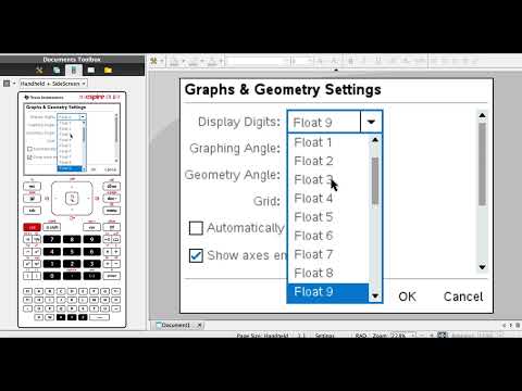 Calculator Tips (TI-nspire) -  Changing Window and increasing decimal places