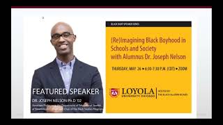 Dr. Joseph Derrick Nelson appears on the Blacklight Speaker Series in May of 2022.