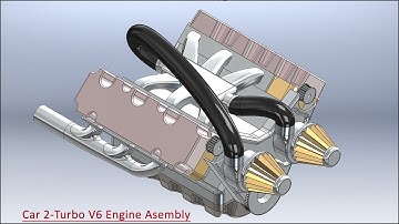 Car Engine (2Turbo V6) Advanced Assembly Designing (Volume-1) || SolidWorks 2023 Tutorial