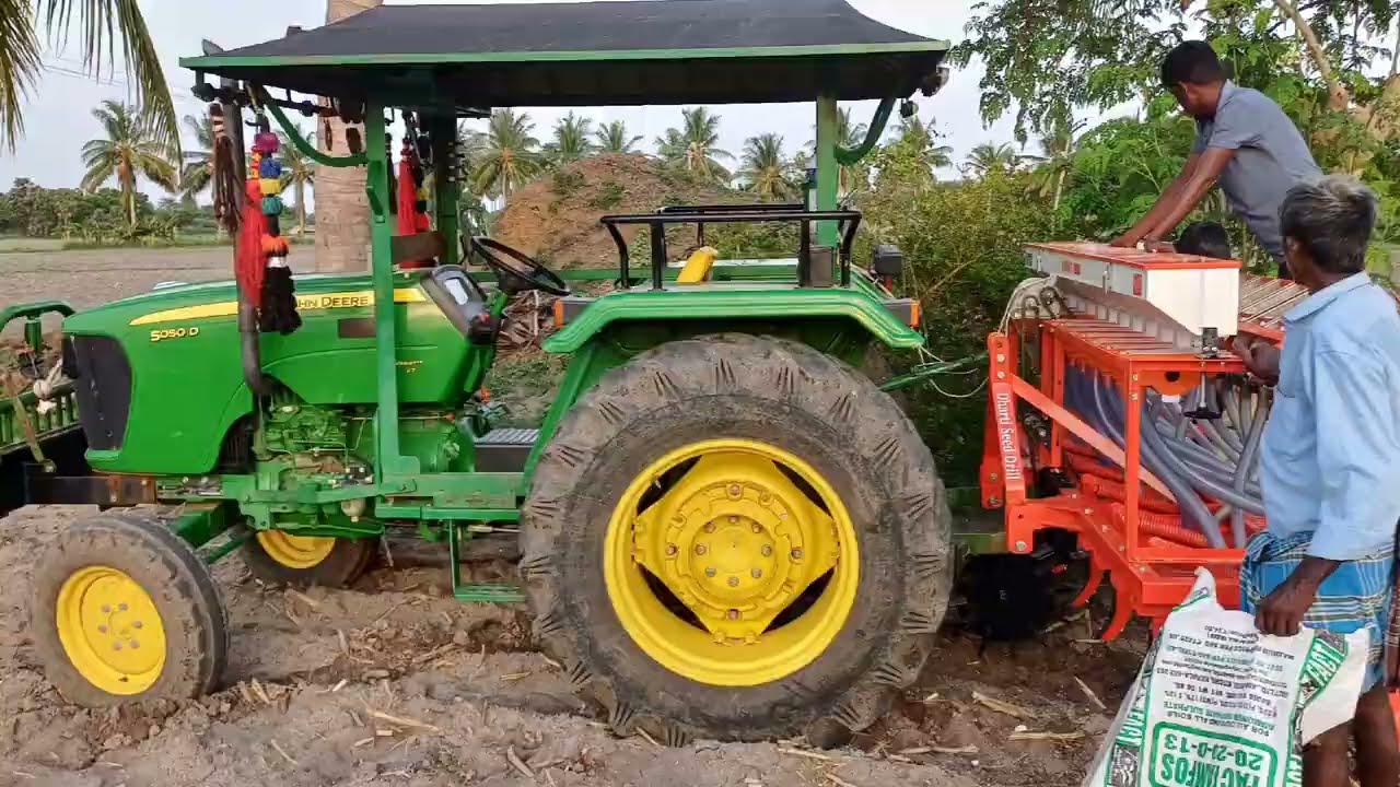 seed drill machine | John deere 5050d tractor |  tractor |india | 