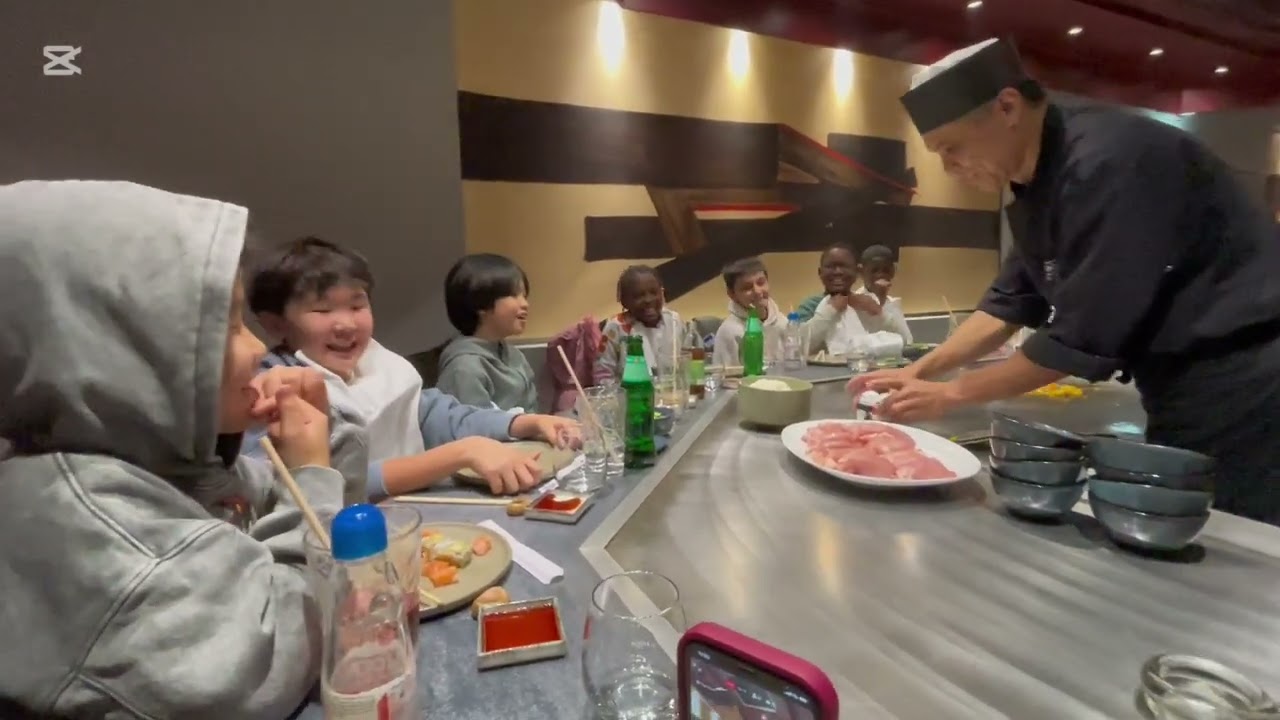 celebrating 10th birthday with classmates at Kamome Restaurant, Movenpick Hotel