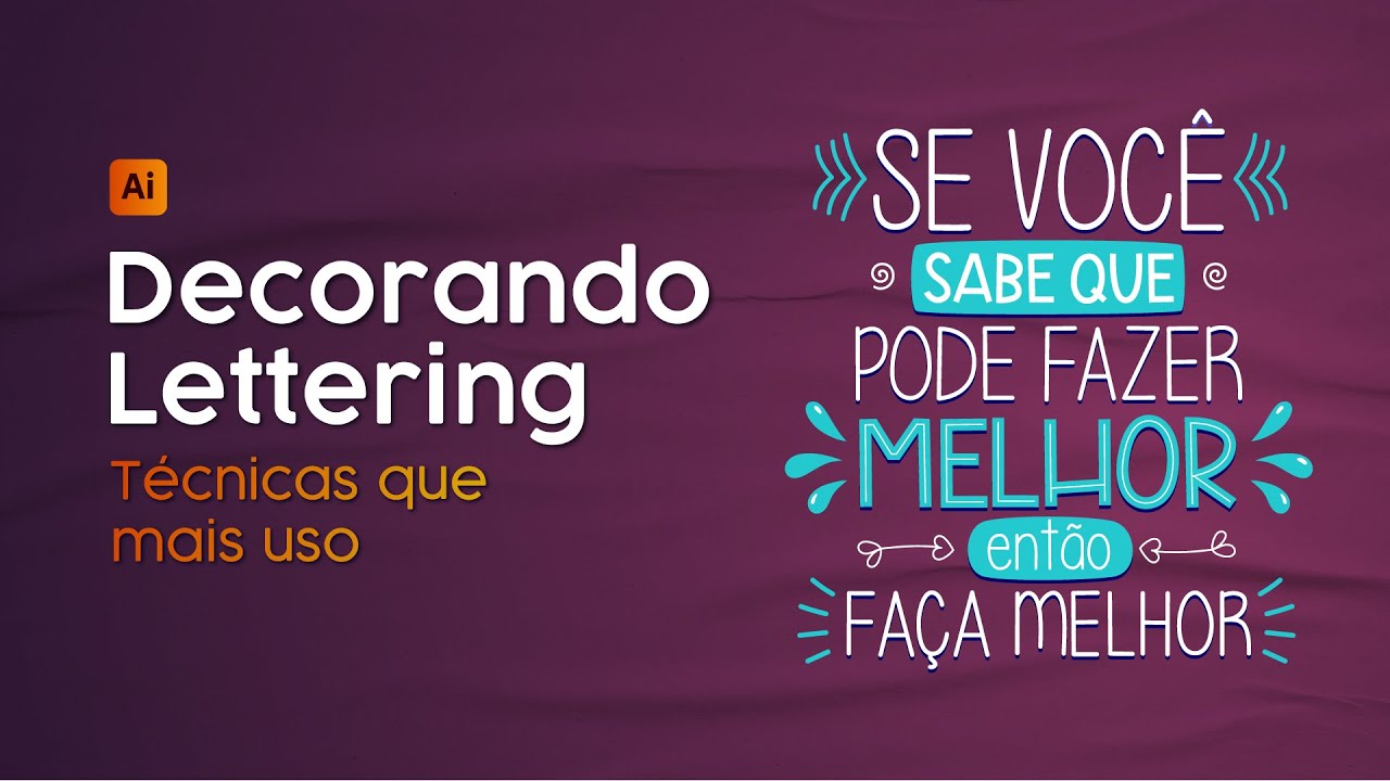 Como decorar LETTERING no ILLUSTRATOR - YouTube