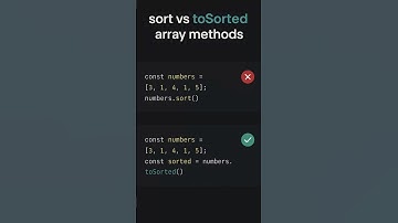 sort vs toSorted in JavaScript | sort an array in JavaScript #webdev  #javascript #frontend #arrays
