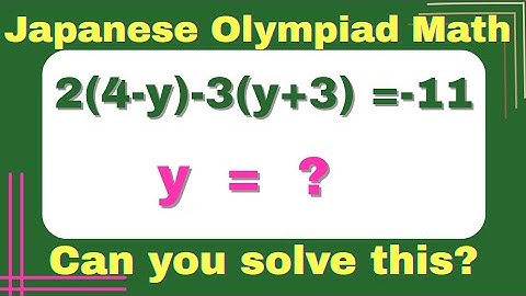 Math Olympiad Class 1| Brain Buster Algebra Equation| Nice Explanation| Easy Trick to solve math