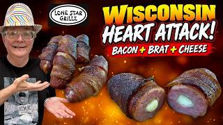I Smoked a “Wisconsin Heart Attack”… Bacon, Brats & Cheese!