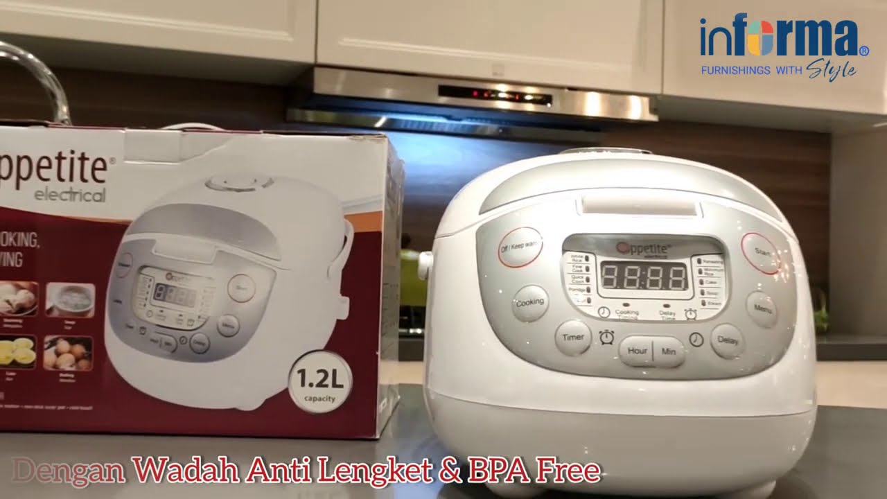 Appetite Electrical Howell Rice Cooker Digital - YouTube